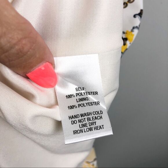 LULU’S | Dandelion Print Short Sleeve Mini Dress Yellow & White Women’s Size M - Picture 9 of 13